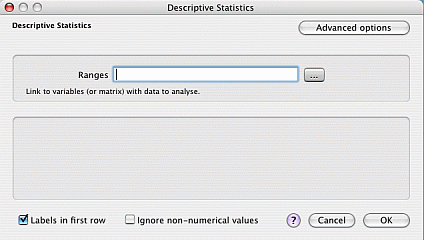 descriptive statistics tool in excel for mac